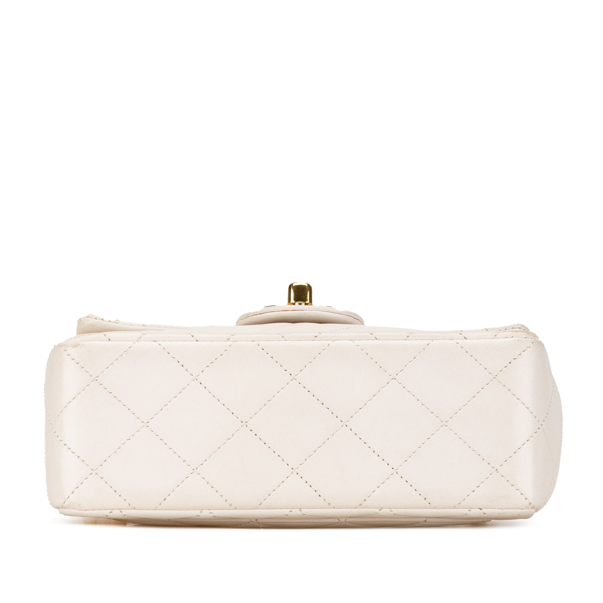 Chanel | Pre-Owned Mini Square Classic Lambskin Single Flap | White