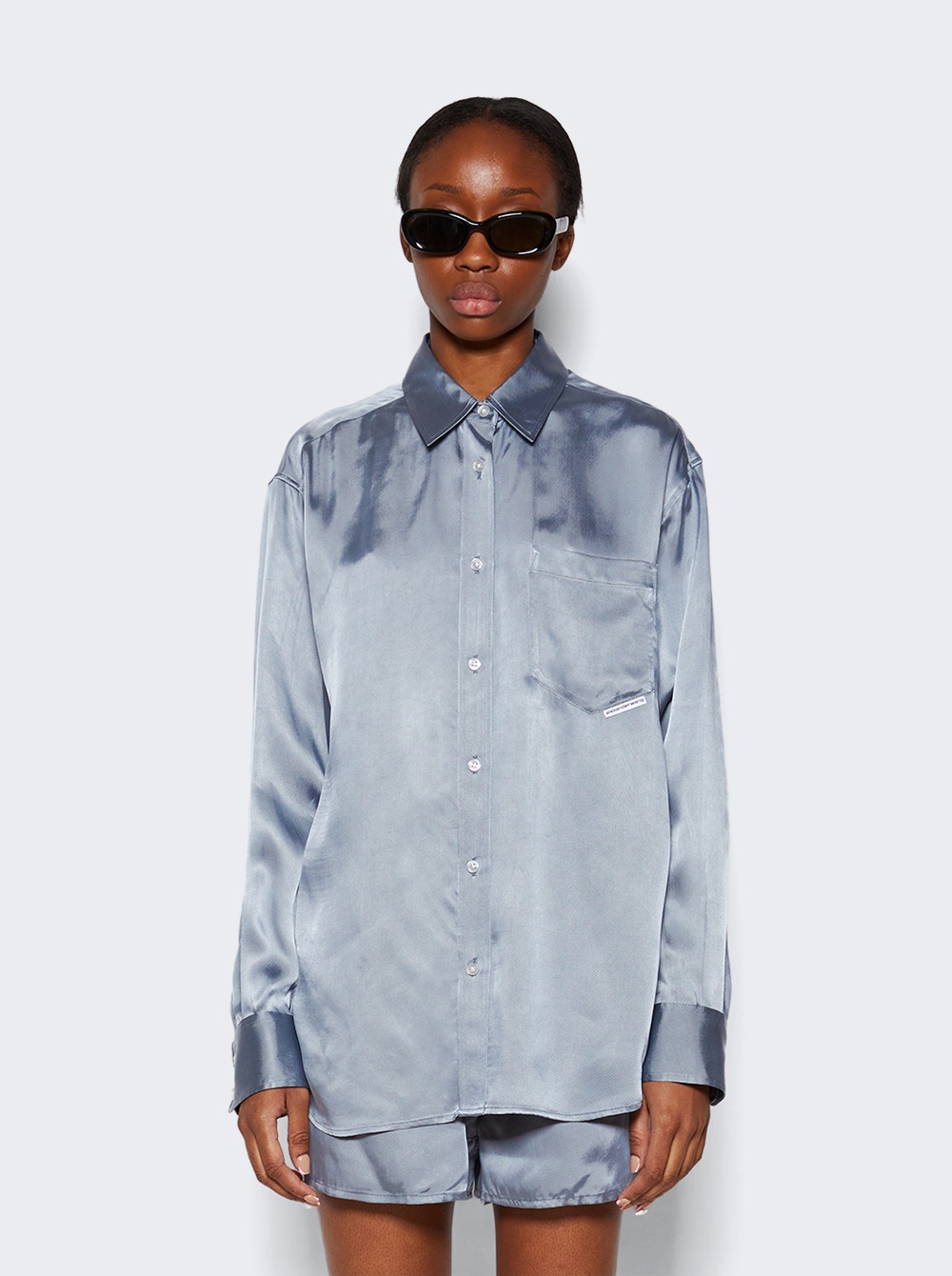 Women | alexanderwang | Button Up Boyfrined Shirt Oxford | Blue