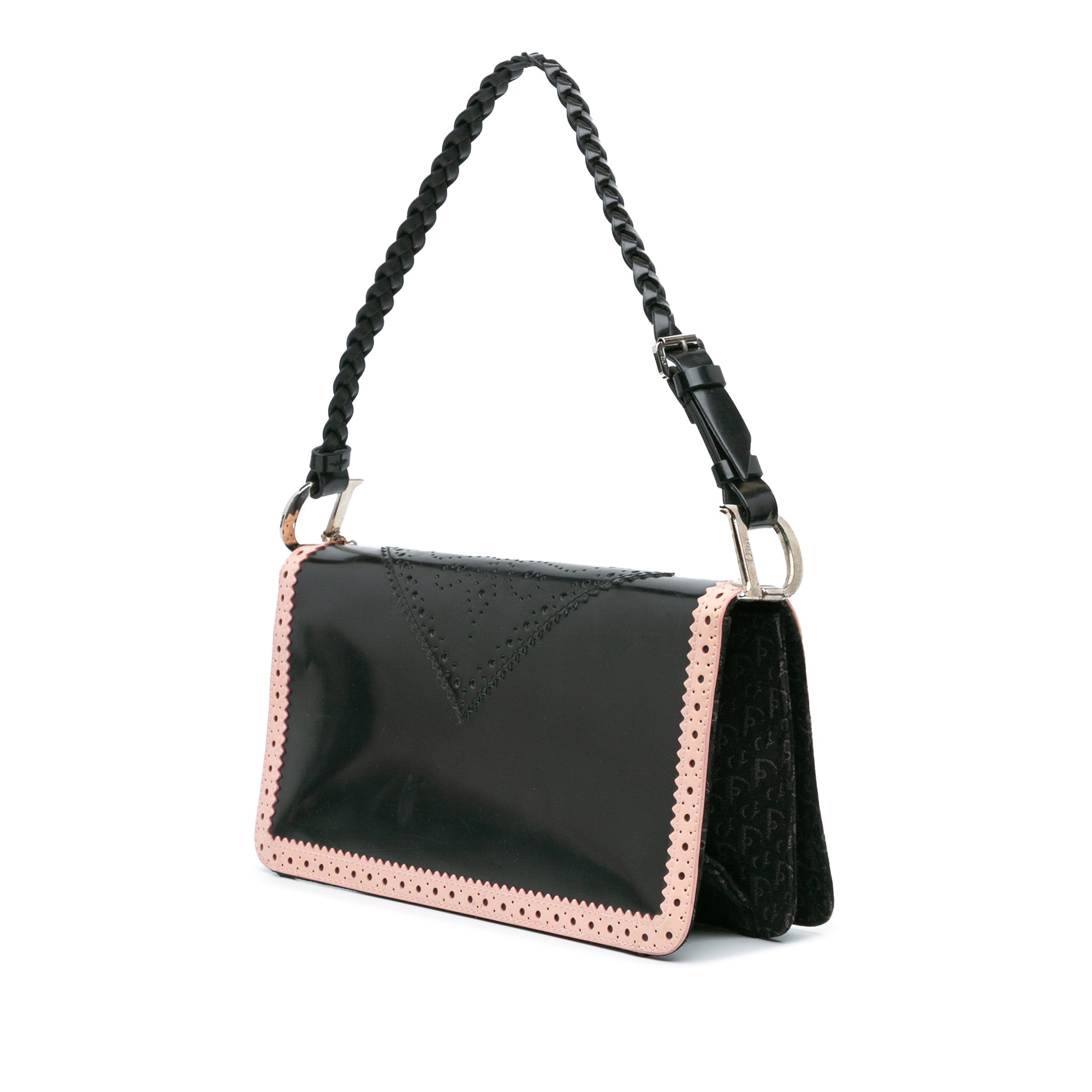 Dior | Pre-Owned Leather D'Trick Brogue Spectator Bag | Black