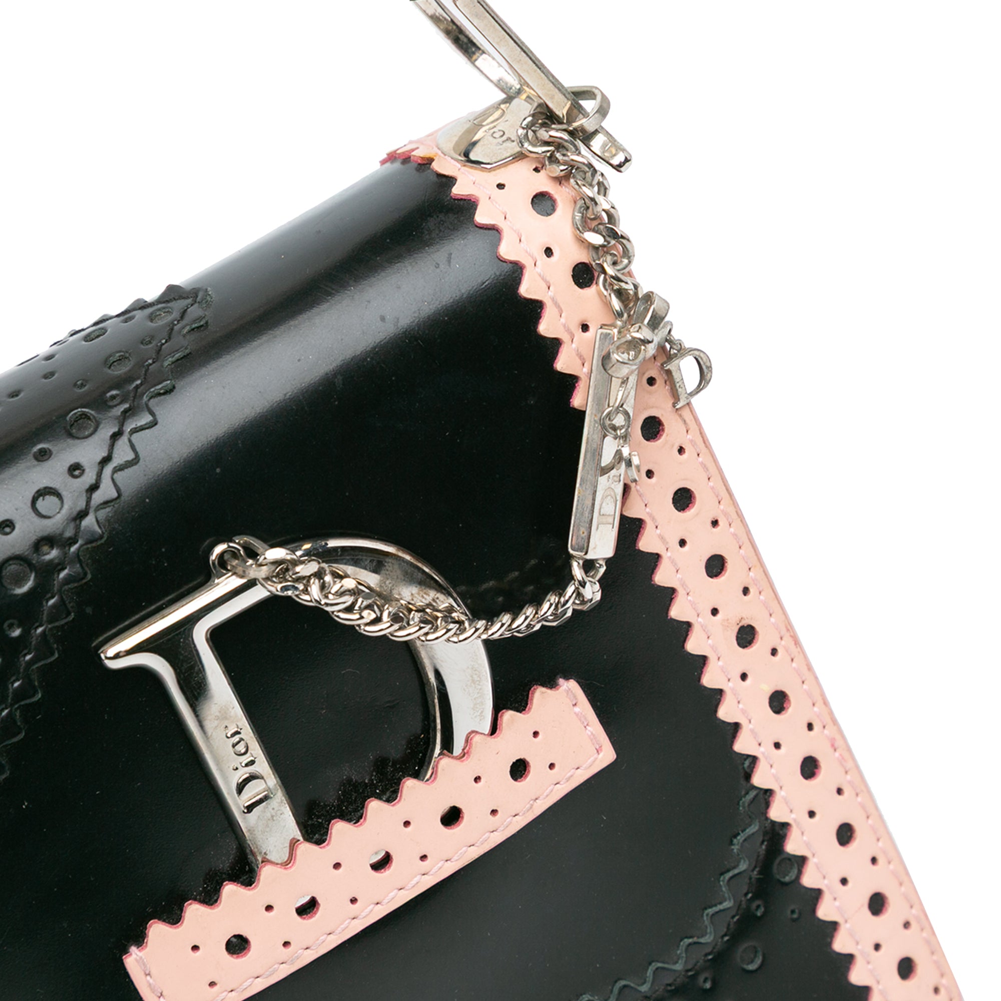 Dior | Pre-Owned Leather D'Trick Brogue Spectator Bag | Black