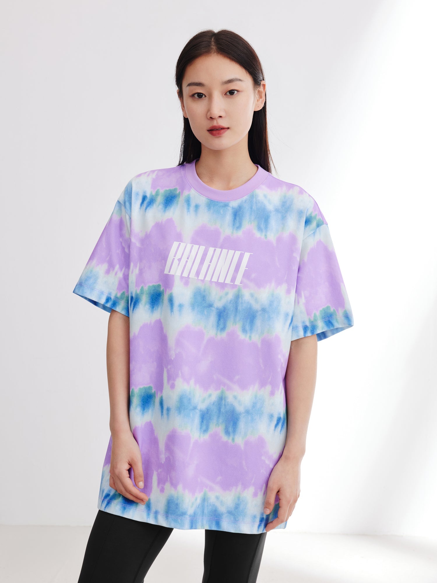 Loose Fit Printed Short-sleeve T-shirt | Purple