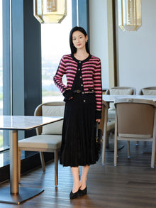 Mohair Knit Cardigan | Pink