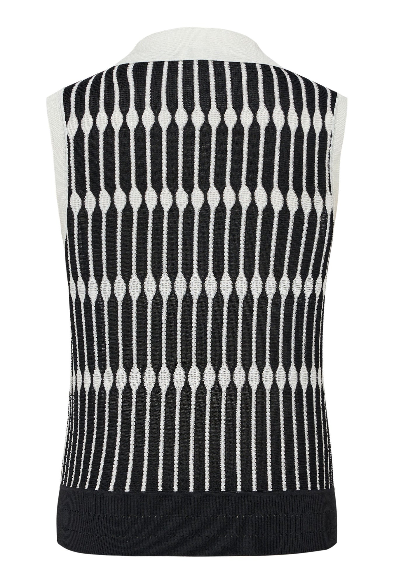 High-Waisted Knit Vest | Black