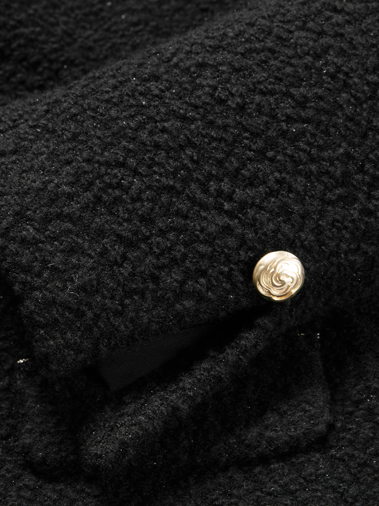 Parisian-style Boucle Cropped Jacket | Black