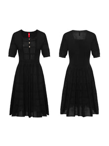 Knitted Long Dress | Black