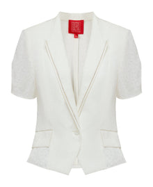 Silk New Chinese-style Suit Jacket | White