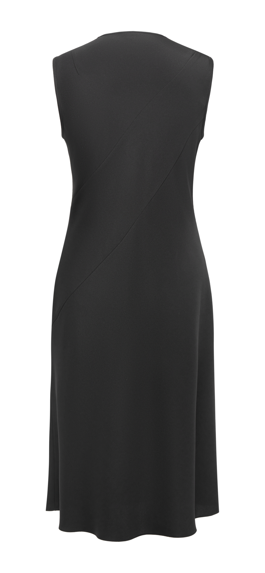 Silk Sleeveless Dress | Black
