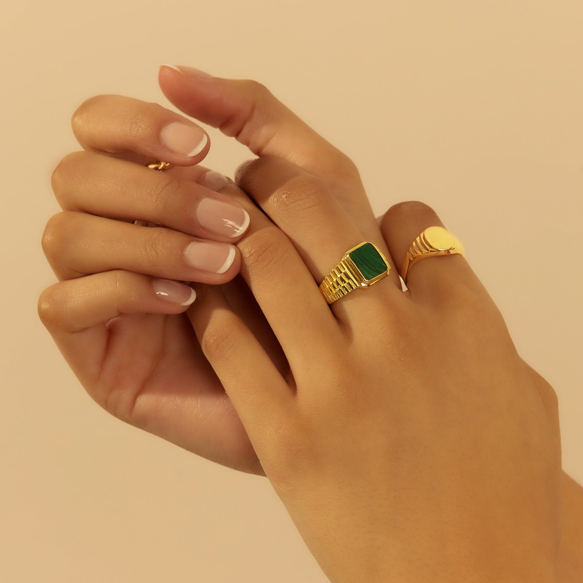 The Onyx Valine Ring | Gold Vermeil & Silver