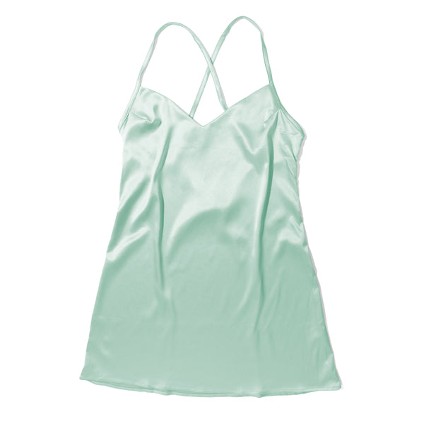 Satin Sleep Chemise | Green Tea