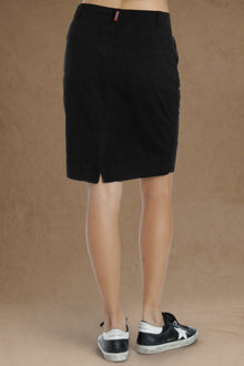 Women | Kenya Twill Knee Skirt | Black