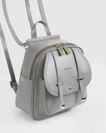 Women | Camila Leather Backpack | Grey