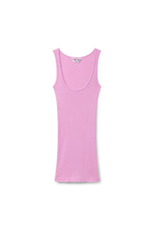 Women | Vintage Scoop Neck Extra Long Tank | Violet