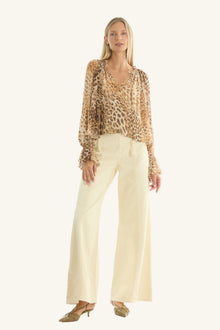 Cambria Blouse | Brown Leopard