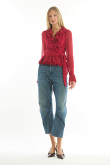 Poet Blouse | Lipstick Red