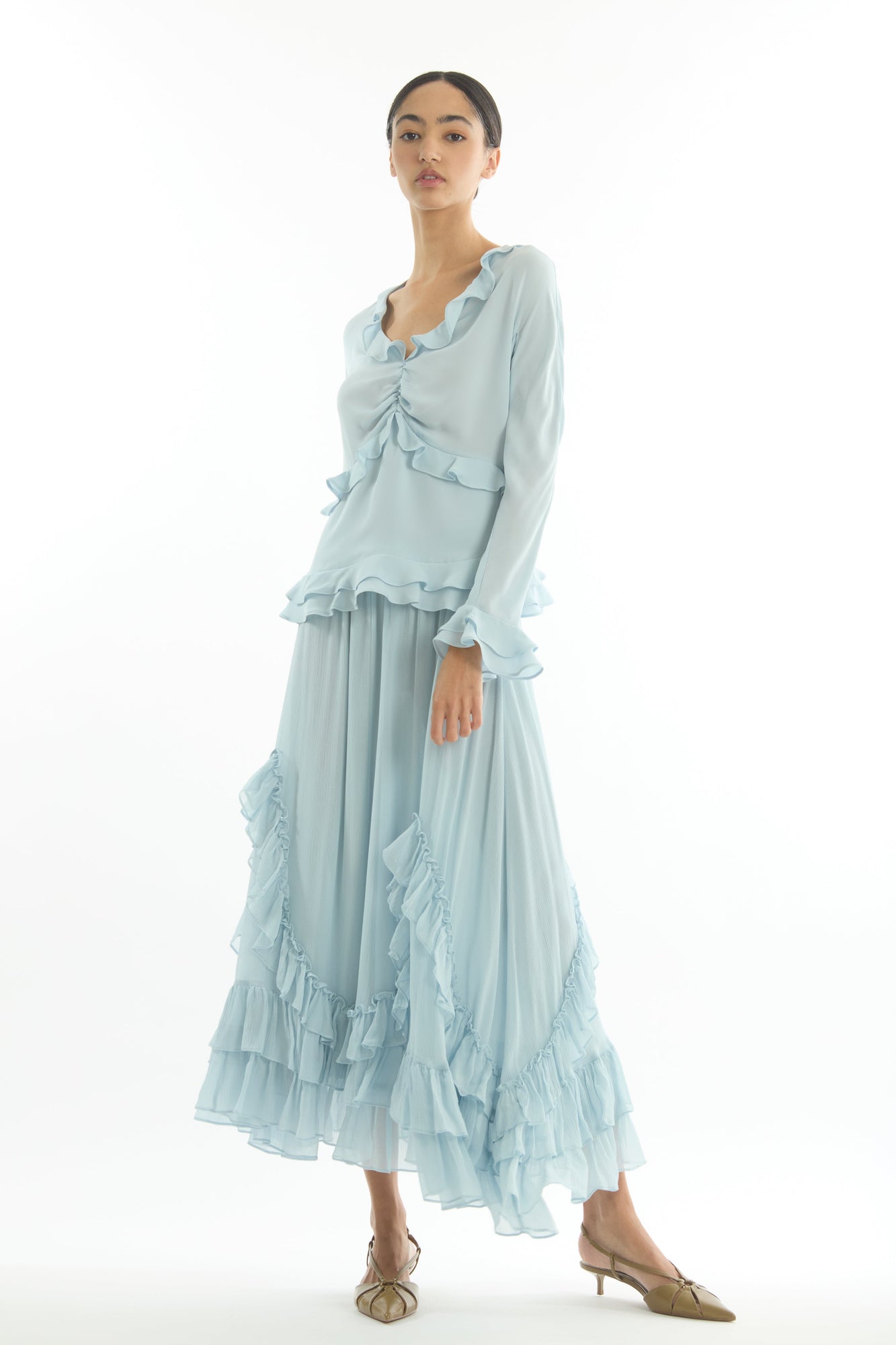 Sander Blouse | Powder Blue