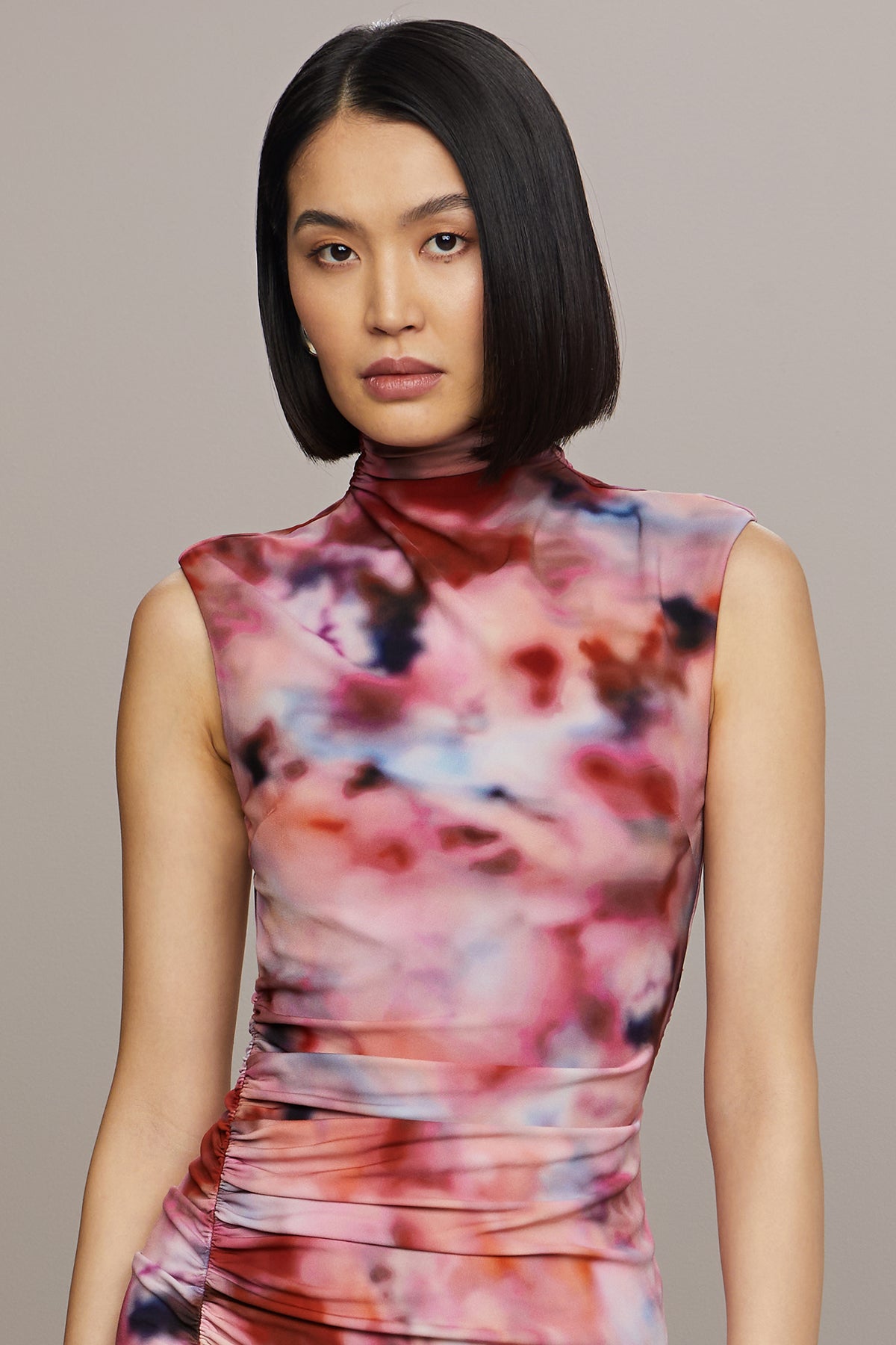 Amur | Kai Printed Jersey Dress | Ethereal Clouds