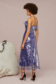 Amur | Braeylnn Mesh Sequin Midi | Neptune