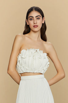 Amur | Averi Scallop Top | Ivory