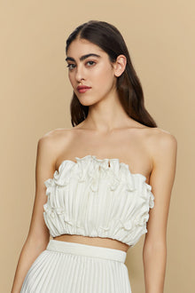 Amur | Averi Scallop Top | Ivory