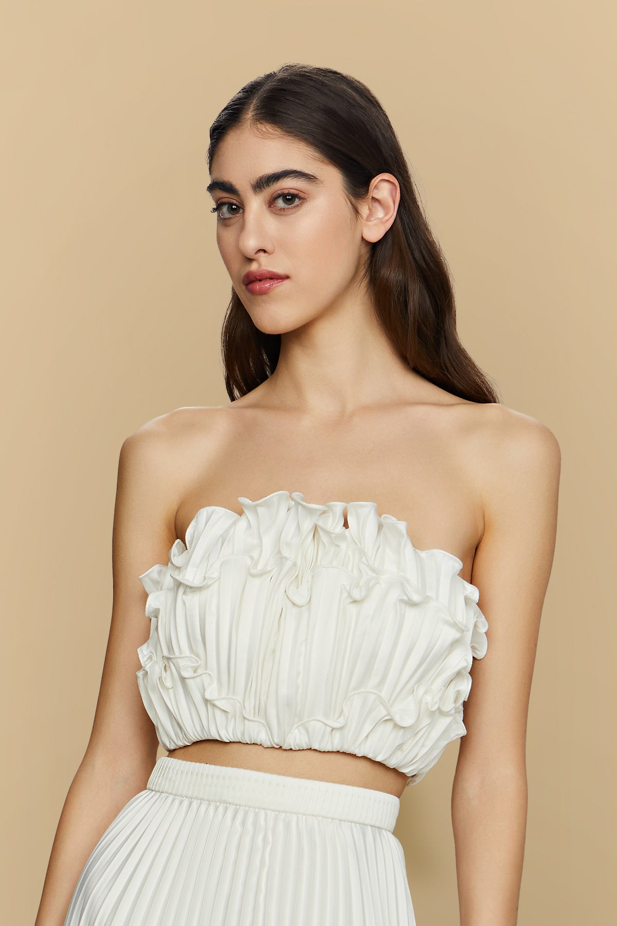 Amur | Averi Scallop Top | Ivory
