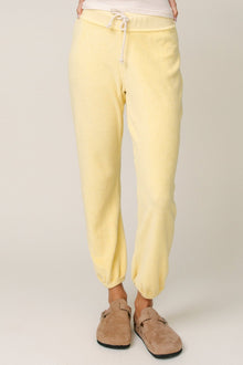 Perfect White Tee | Gogo Loop Terry Jogger | Yellow