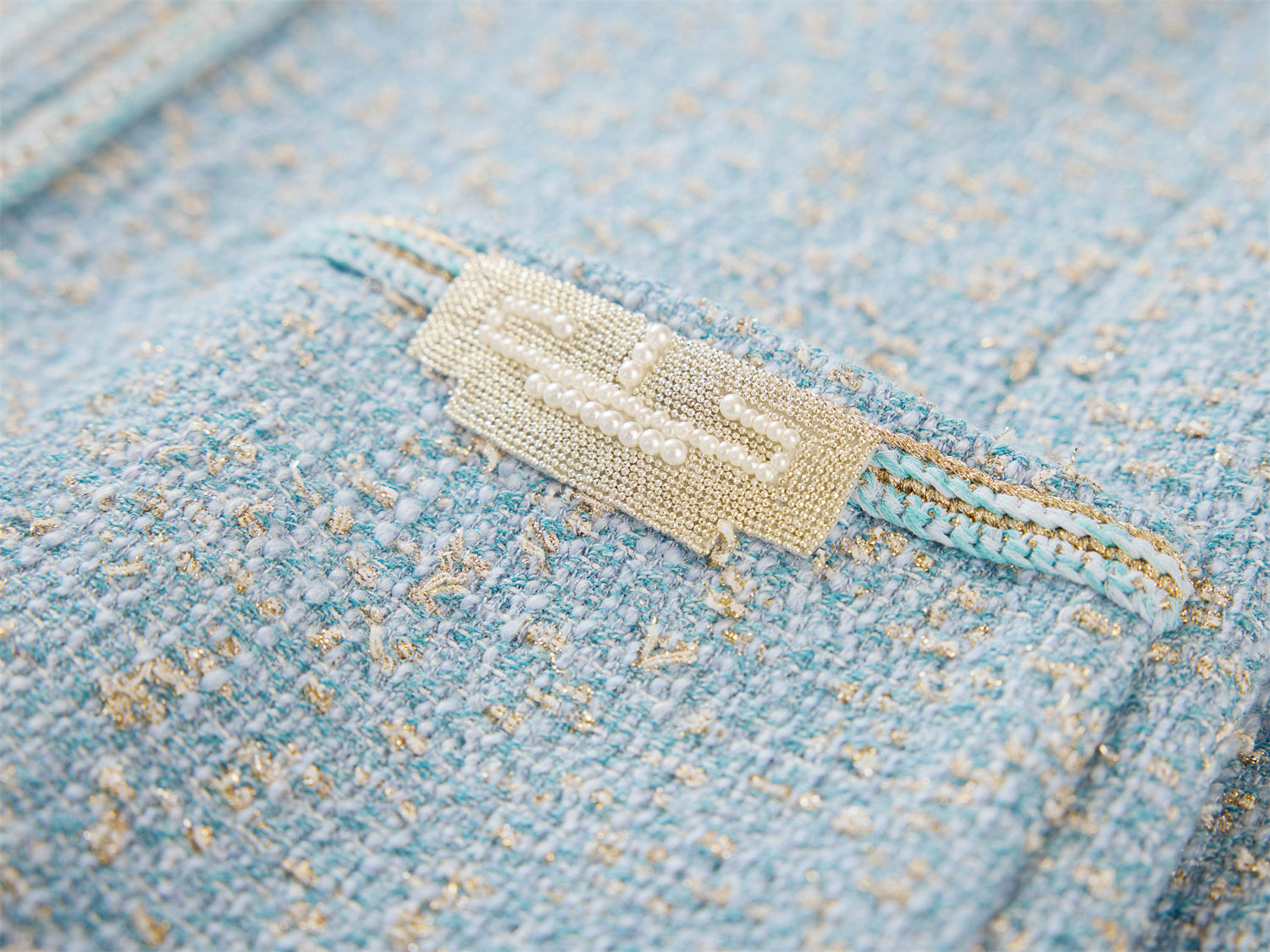 Loro Piana Tweed Coat | Blue