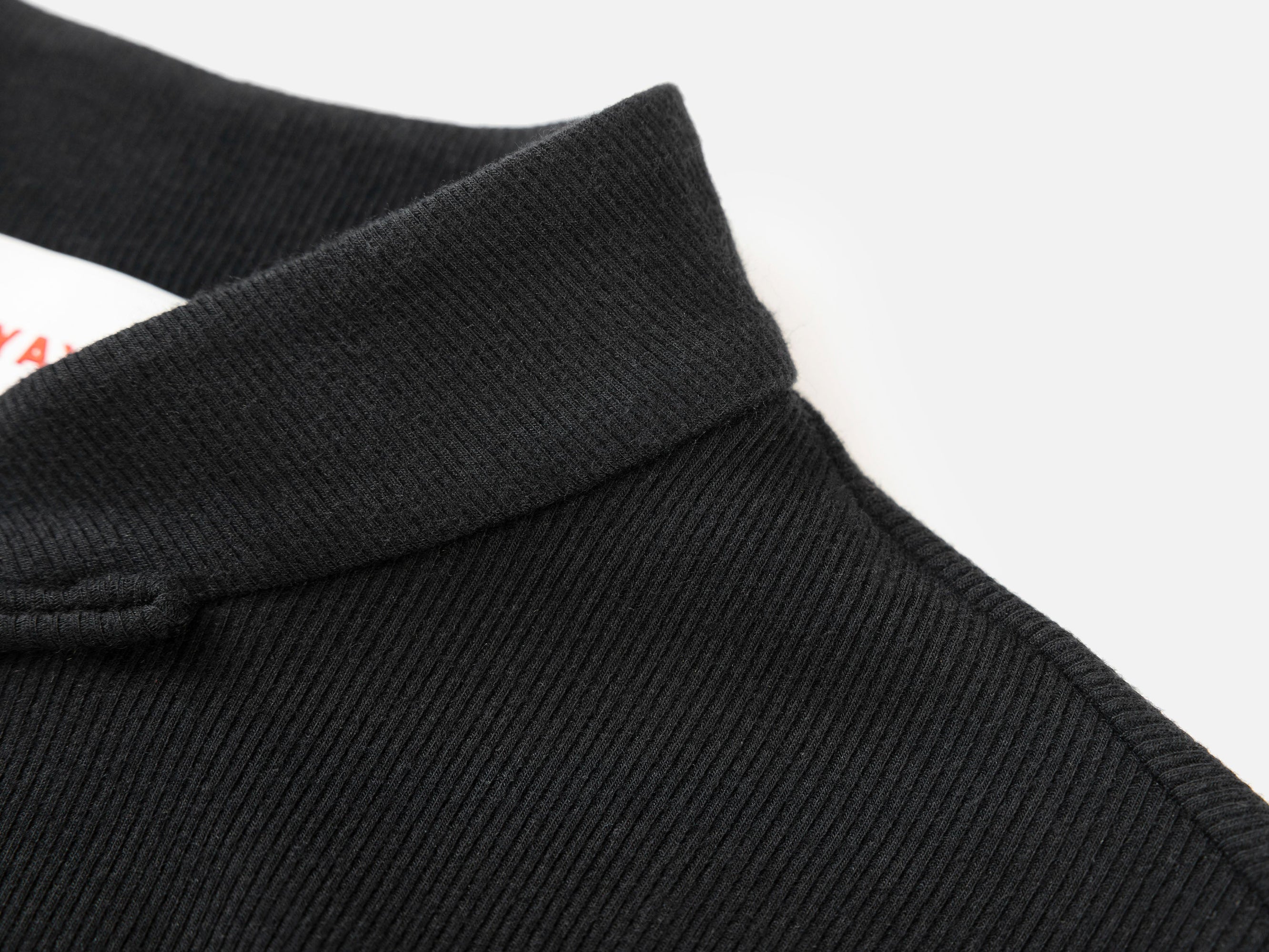 Mandarin Collar Long-Sleeve Top | Black