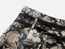 Tie Belt Skirt | Black Floral
