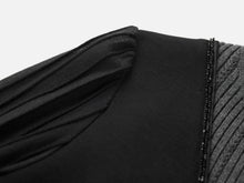 Winter Waist-Defined Dress | Black