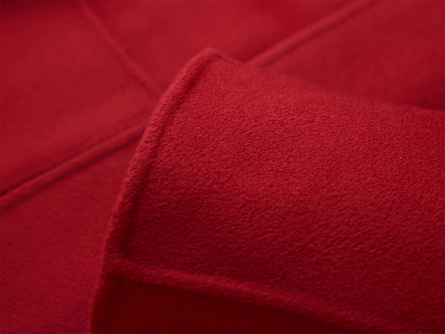 Cashmere-Wool Double-Faced Coat | Red