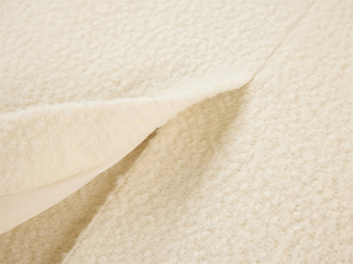 Boucle Long Blazer | Beige