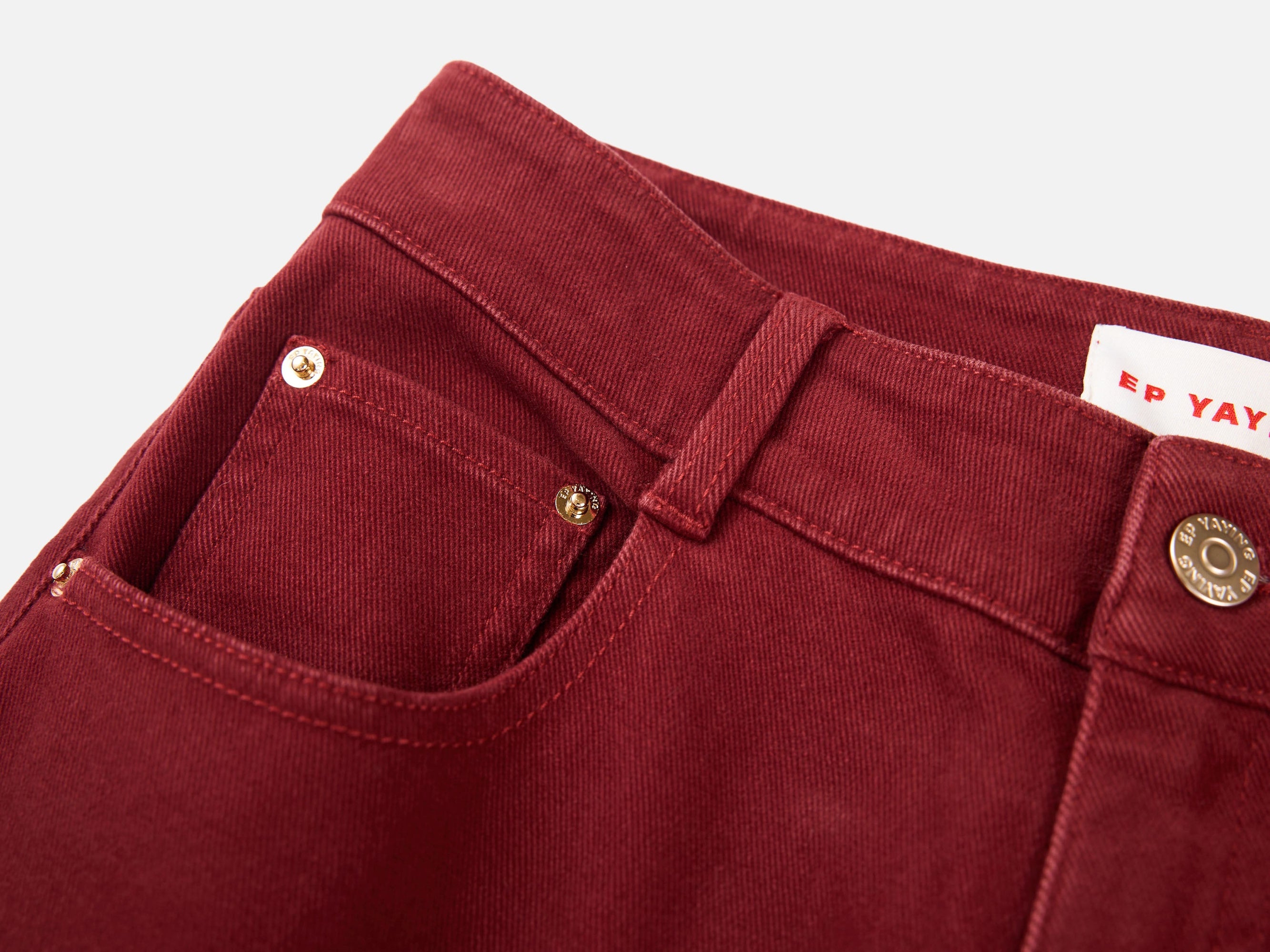 Slim Fit Pants | Red
