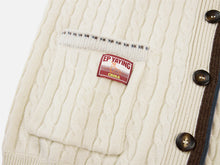 Yak Wool Ethnic Jacquard Cable Knit Cardigan | Beige