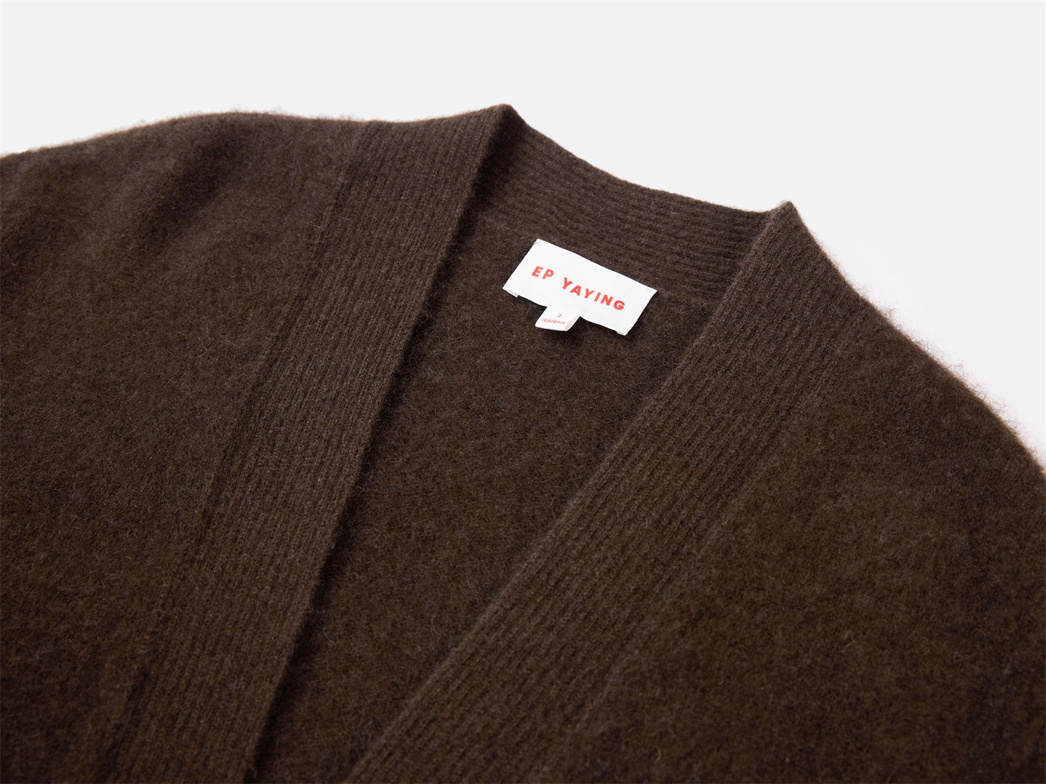 Yak Wool Knitted Cardigan | Brown