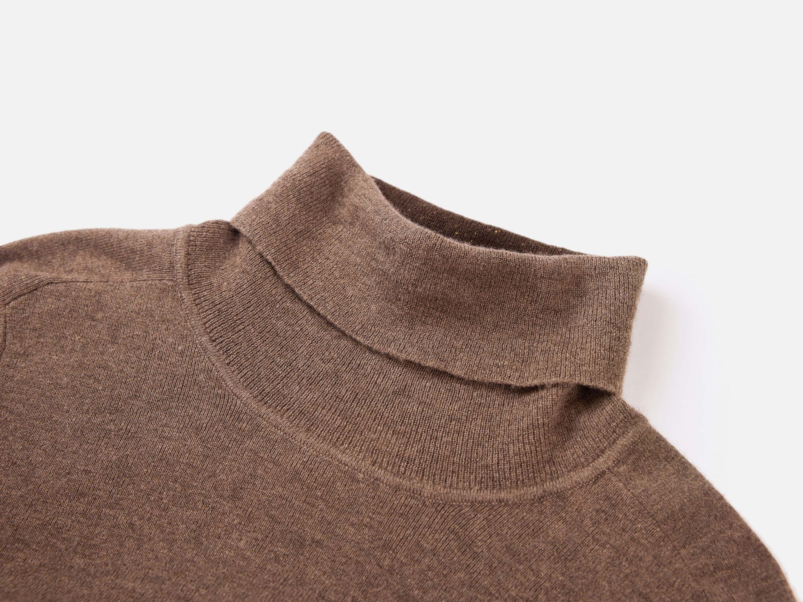 Turtleneck Knit Top | Heather Brown