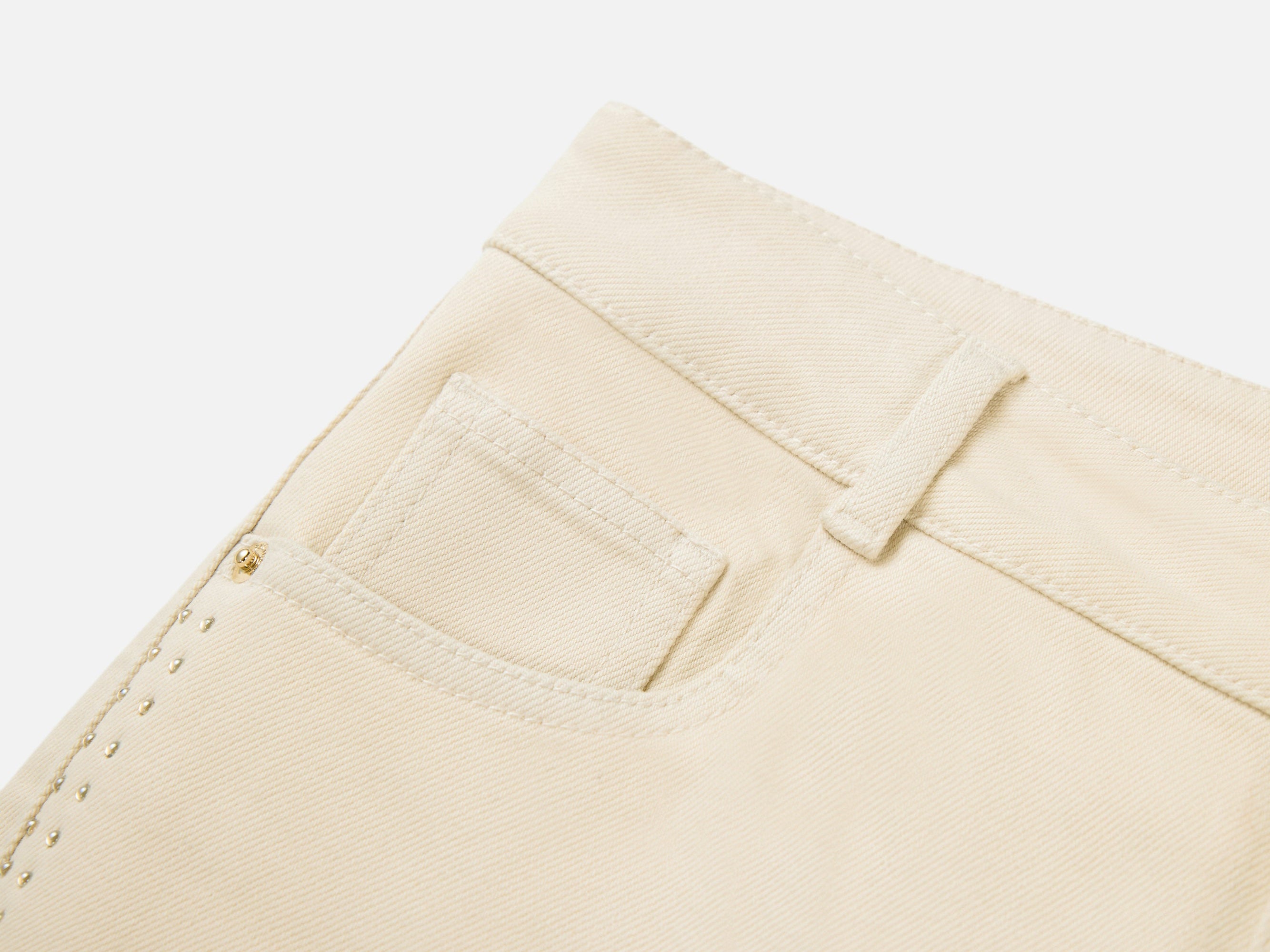 High-Waisted Straight-Leg Jean | Beige