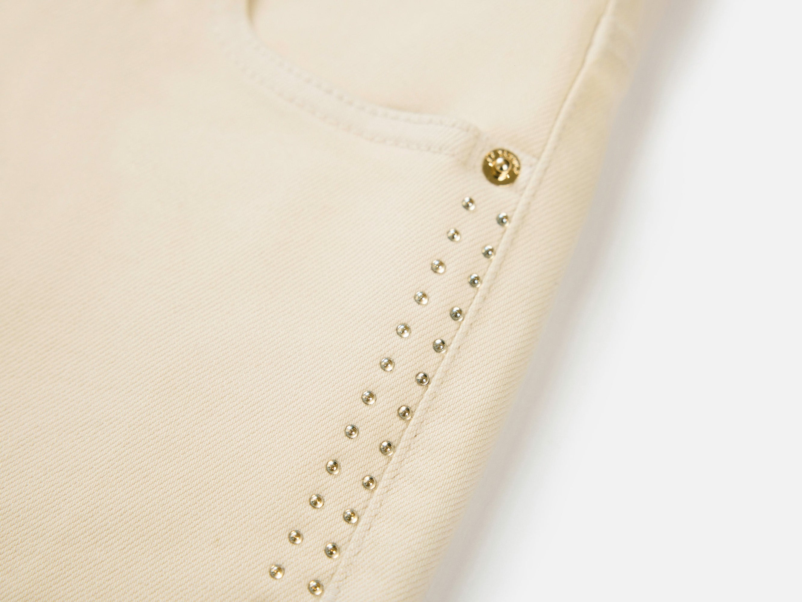 High-Waisted Straight-Leg Jean | Beige