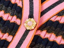 Striped Knit Cardigan | Pink
