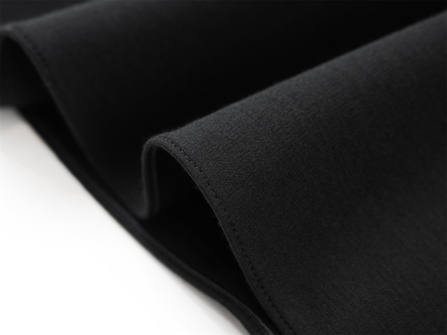 V-Neck Waist-Cinching A-Line Mid-Length Dress | Black