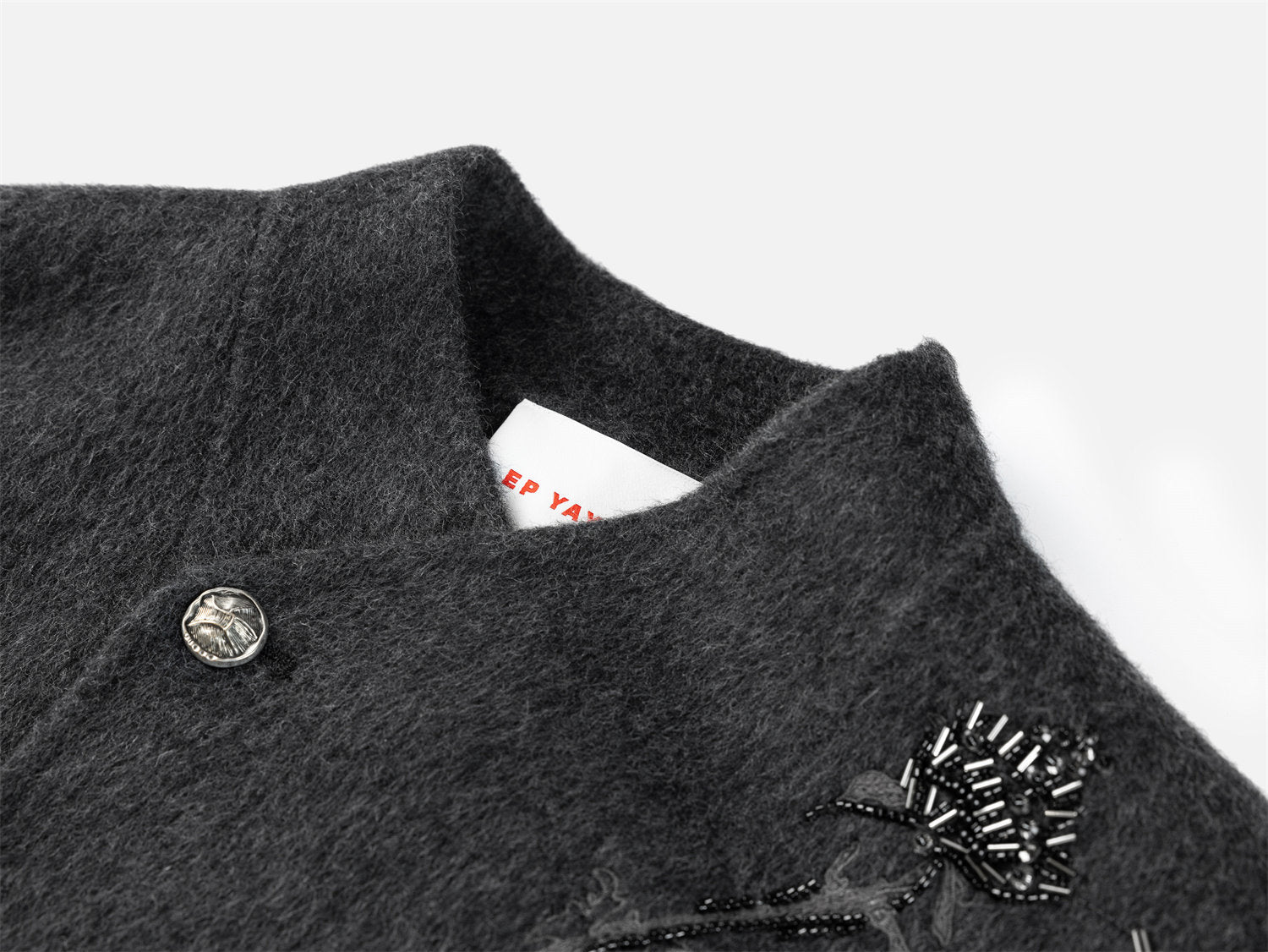 Chinese Style Double-Faced Short Coat | Grey