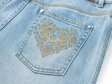 Embroidered Jeans | Blue