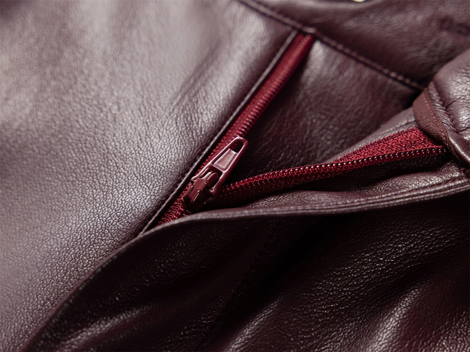 Faux Leather Pant | Wine Red