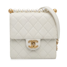 Chanel | Pre-Owned Small Lambskin Chic Pearls Flap | White/Off White