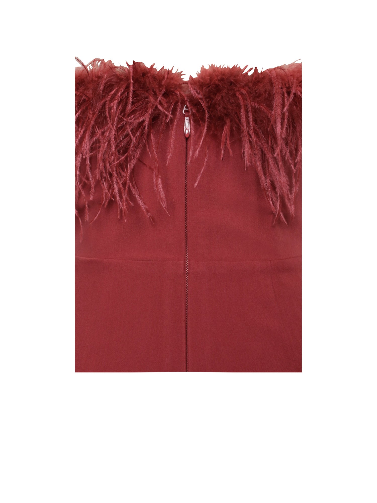 Kylan Feather Jumpsuit | Burgundy