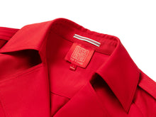Waist Belted Short Trench Coat | Red