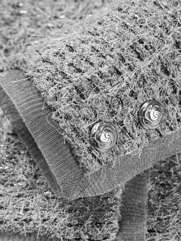 Parisian-style Boucle Jacket | Grey