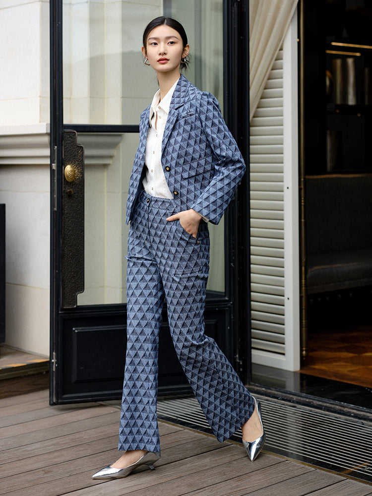 Fashion Lapel Blazer | Blue