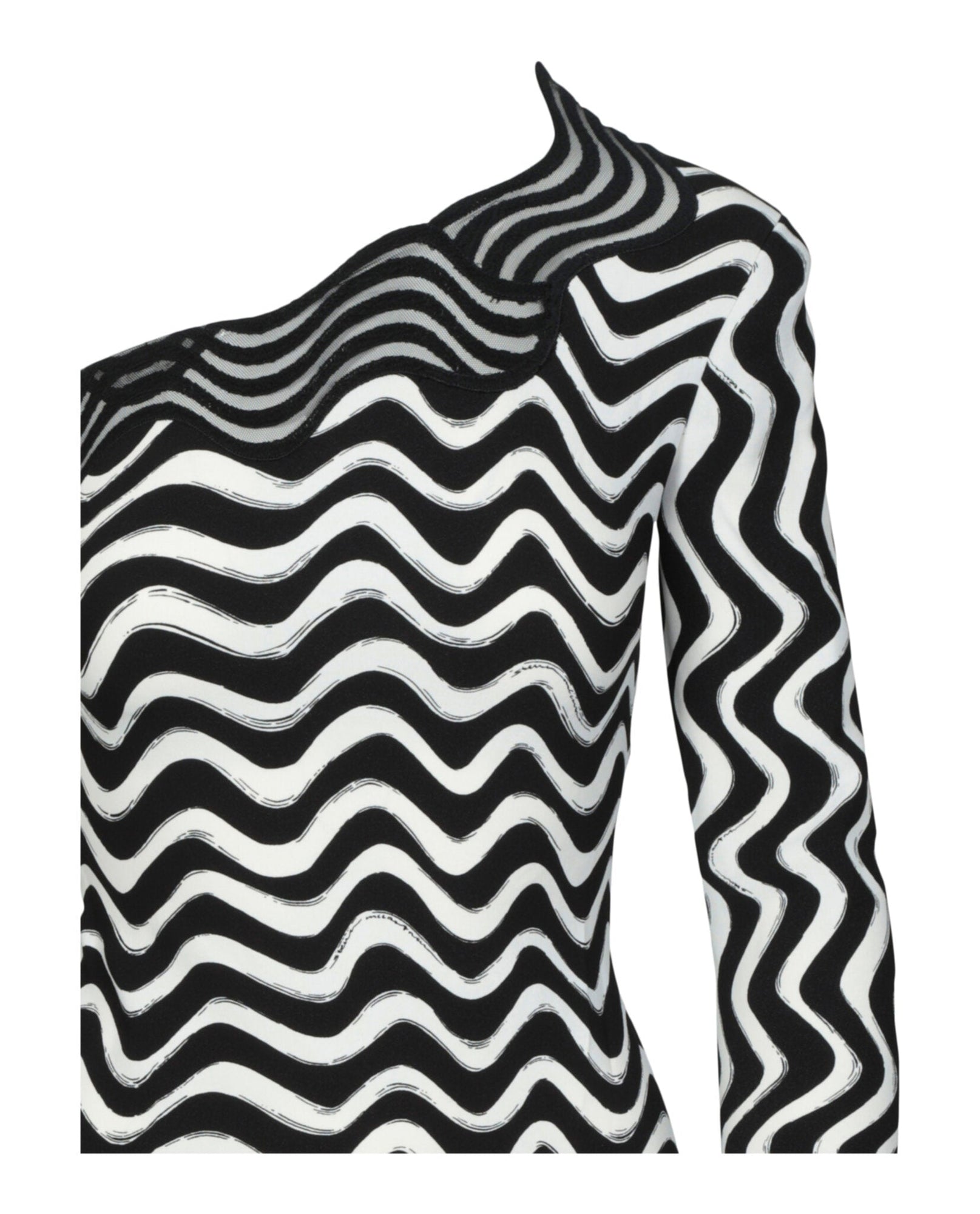 Stella McCartney | Wave-Print One-Shoulder Mini Dress