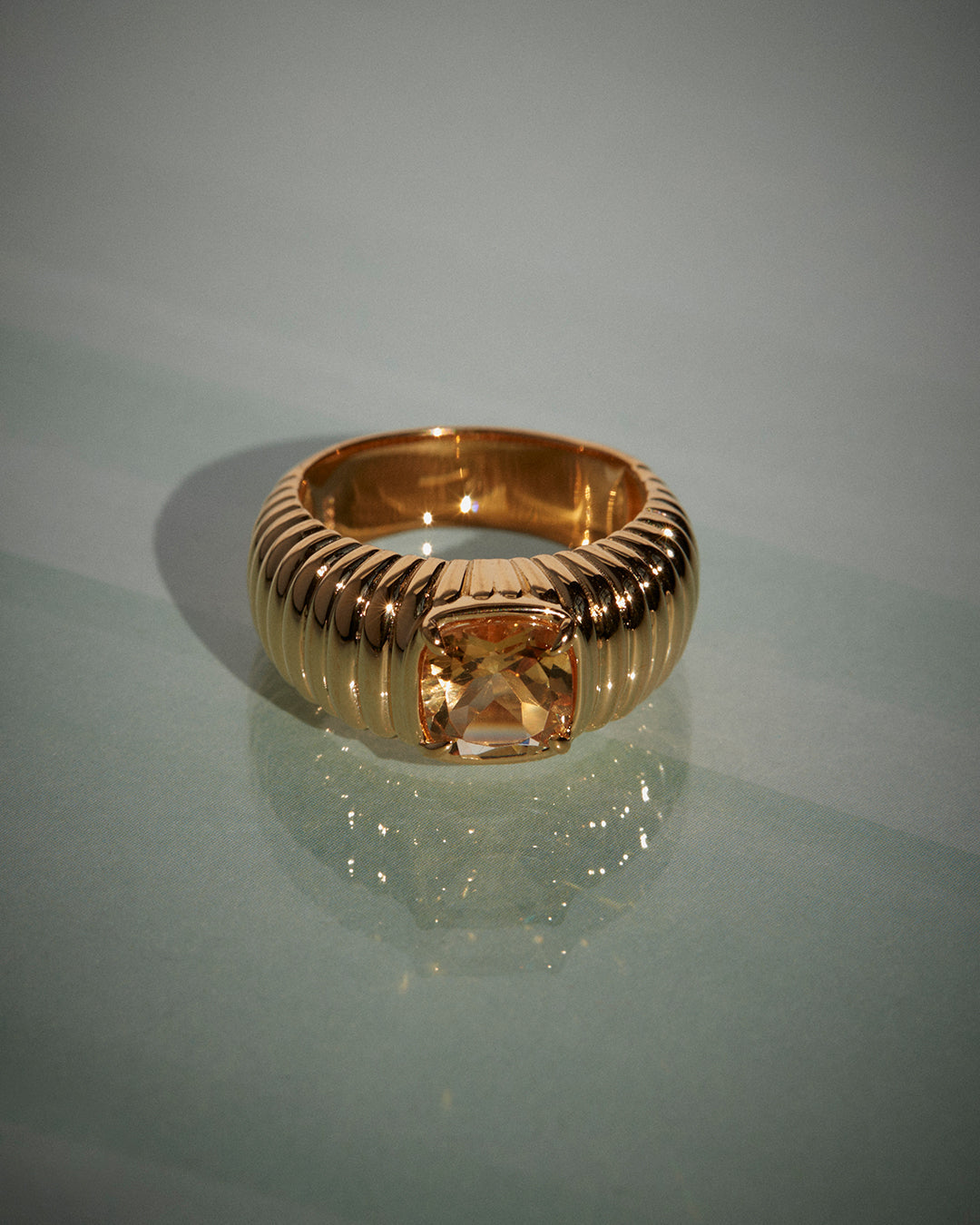 The Elizabeth Cushion Ring | Gold Vermeil Plated Sterling Silver