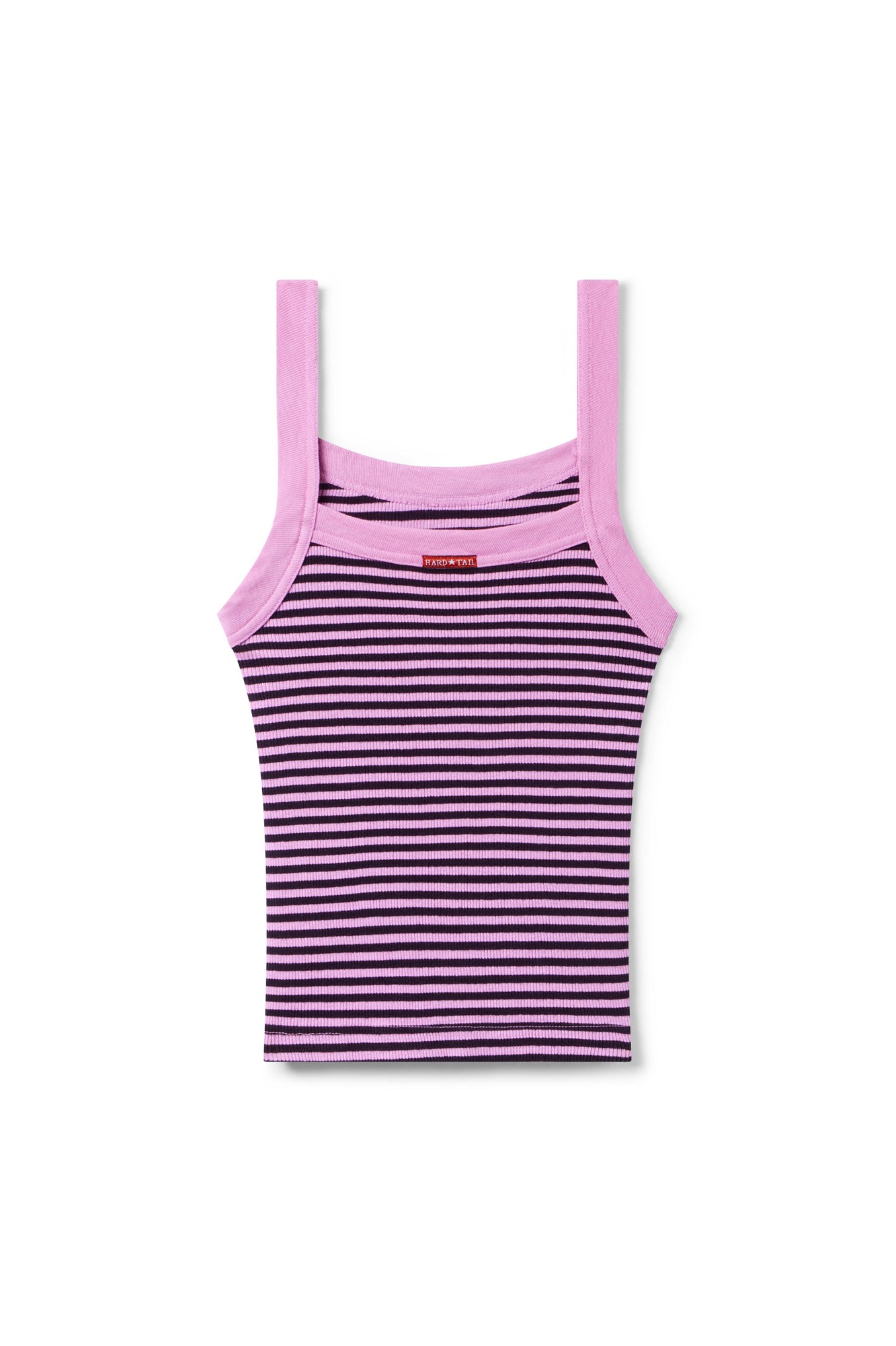 Women | Vintage Striped Sport Ribbed Tank | Violet
